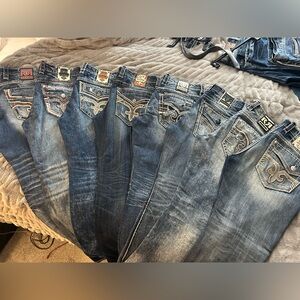 8 pairs of men’s 36/34 Rock Revivals relaxed fit - Good condition